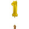 Gouden Folieballon Cijfer 1 - 86 cm